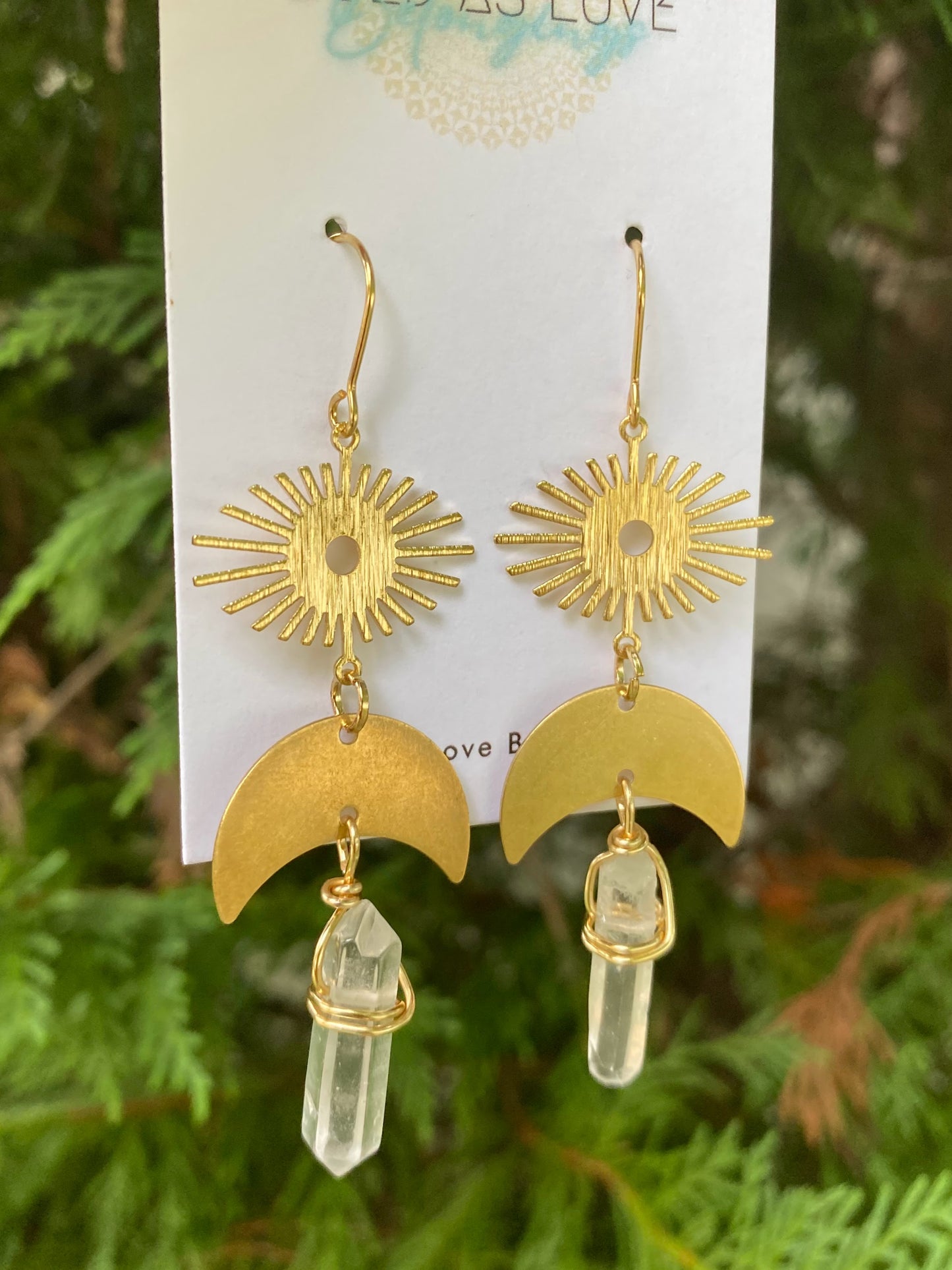 Sun// Moon Dangle Earrings