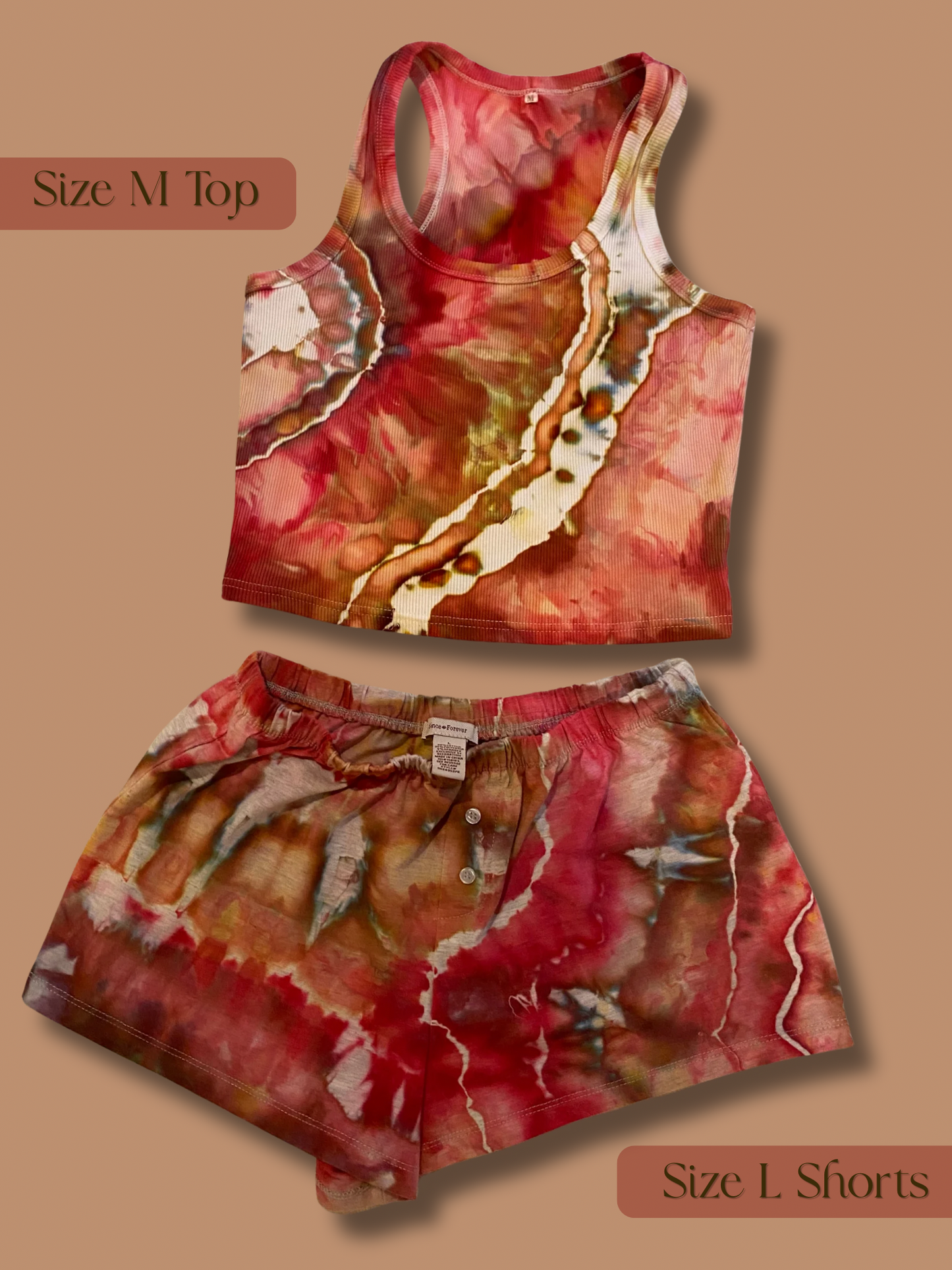 Red Agate Hand Dyed Top