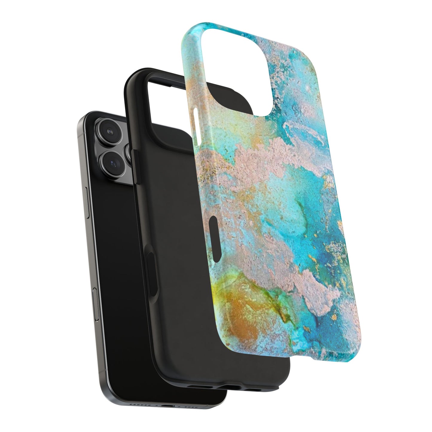 Oceanic Serenity Original Art Phone Case Fluid Art Phone Case