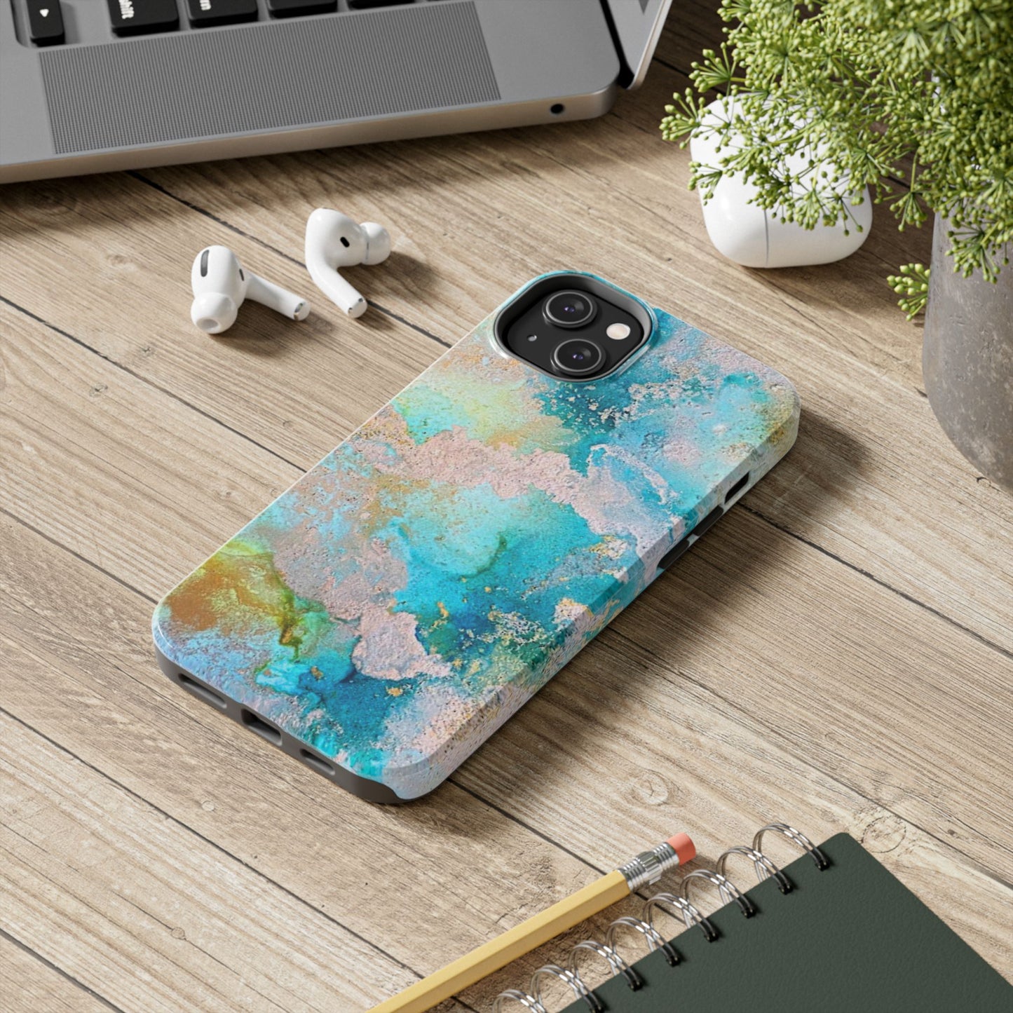 Oceanic Serenity Original Art Phone Case Fluid Art Phone Case