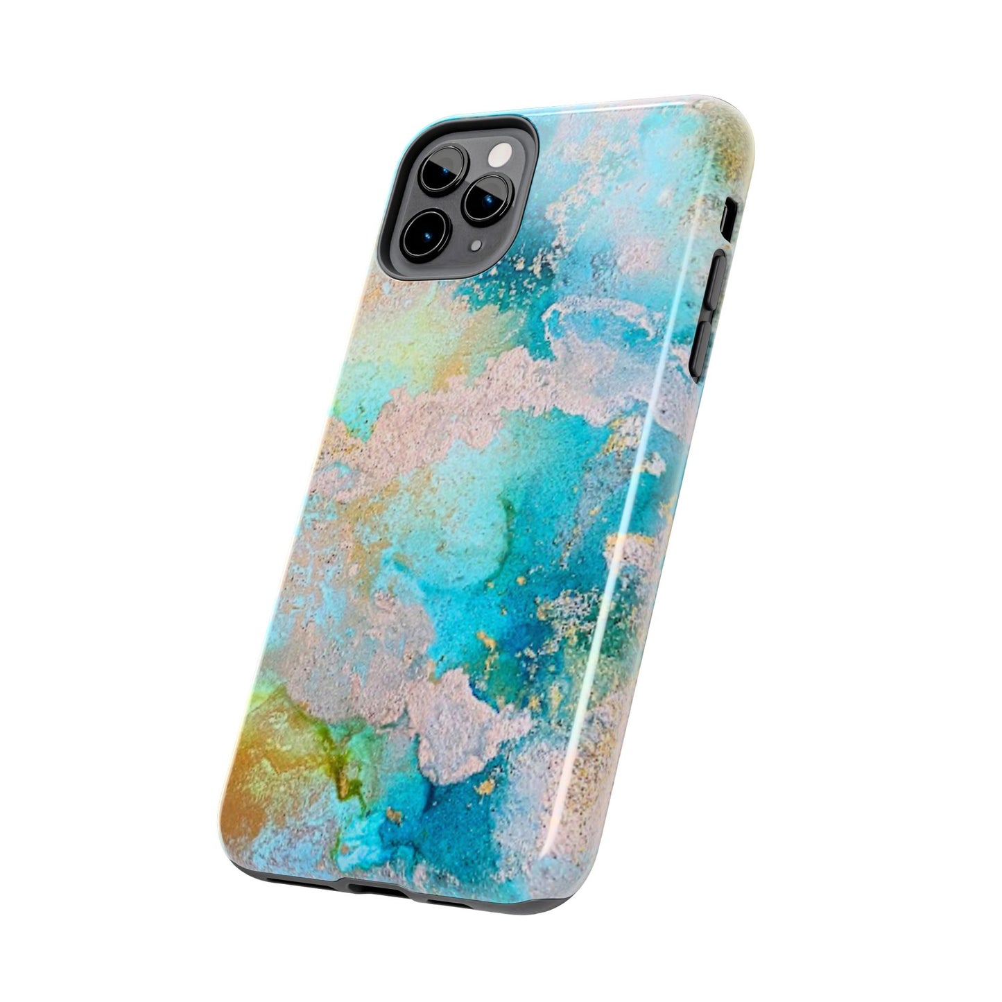 Oceanic Serenity Original Art Phone Case Fluid Art Phone Case