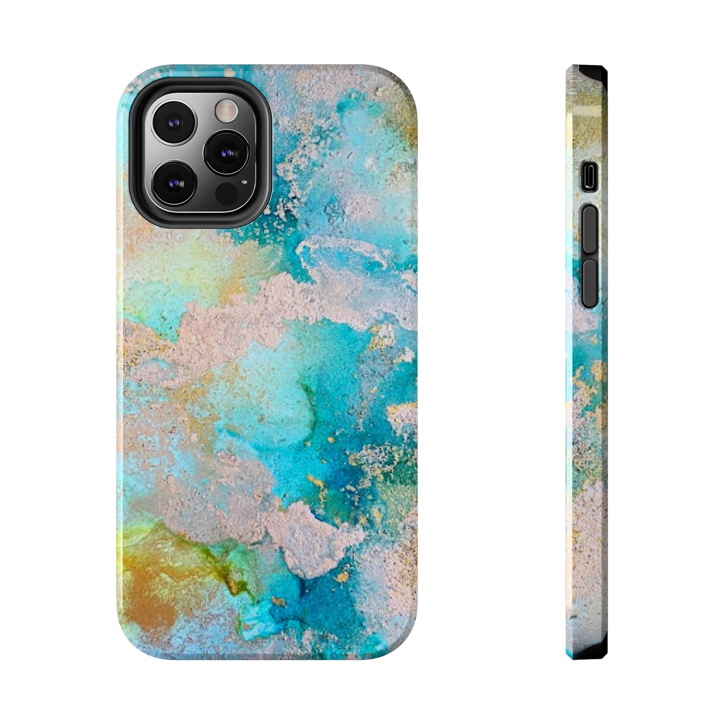 Oceanic Serenity Original Art Phone Case Fluid Art Phone Case