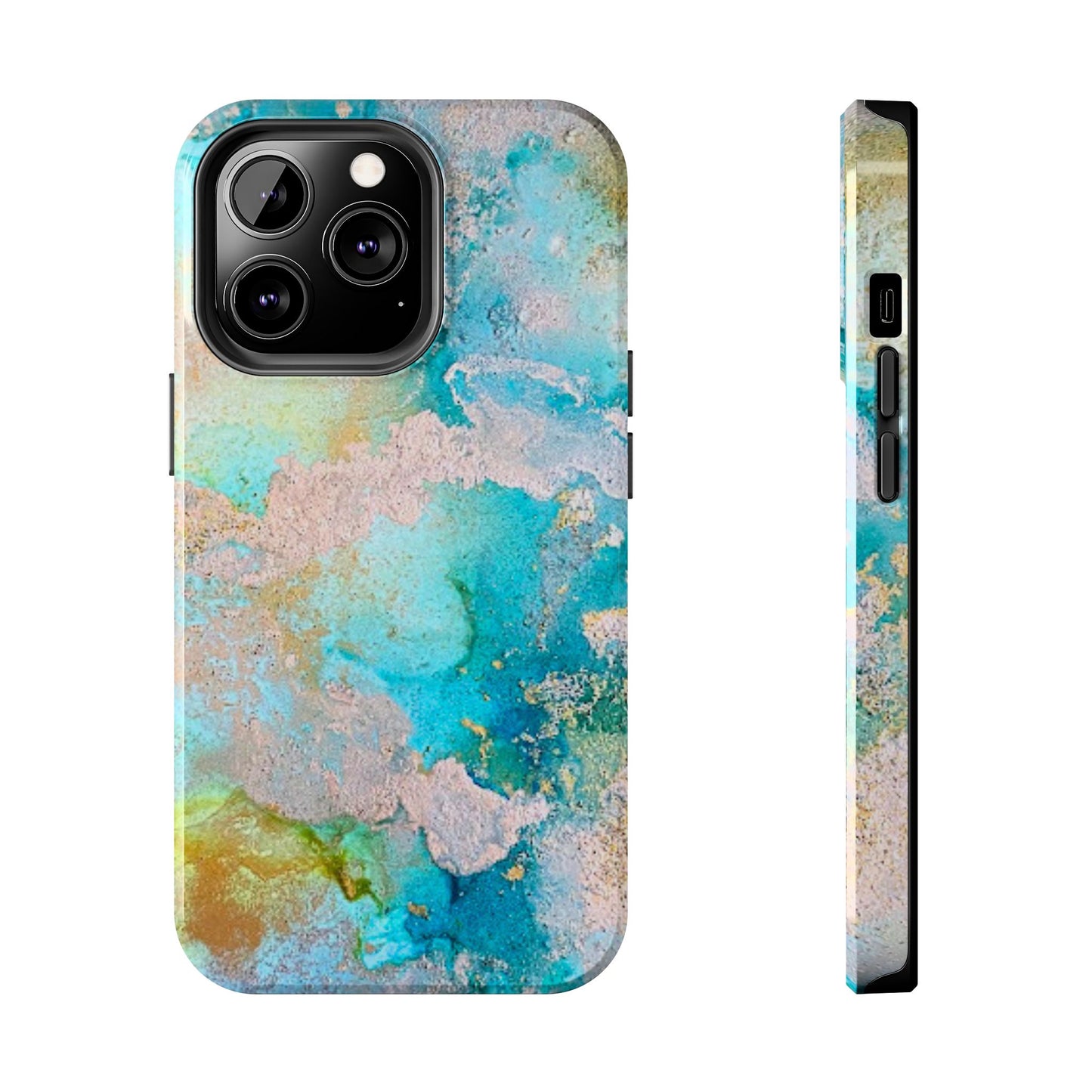 Oceanic Serenity Original Art Phone Case Fluid Art Phone Case