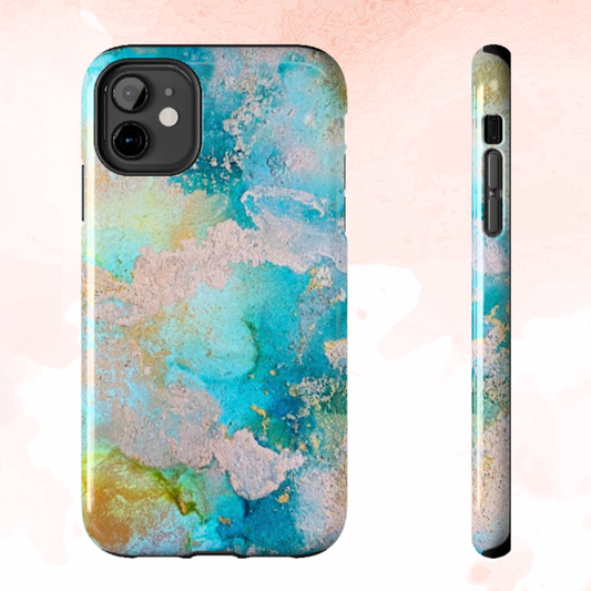 Oceanic Serenity Original Art Phone Case Fluid Art Phone Case